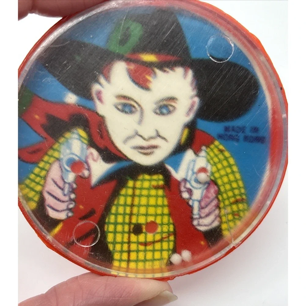 Vtg Round Cowboy Puzzle Ball Game Toy Party Prize Beads Hong Kong Howdy‎ Doody